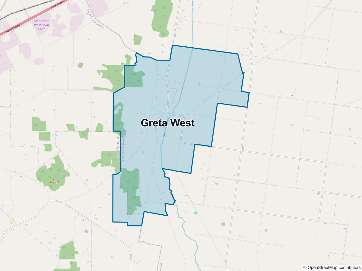 Map of Greta West, VIC, Australia