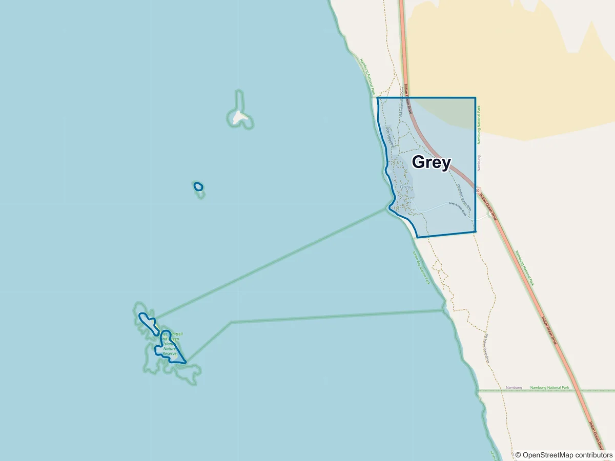 Map of Grey, WA, Australia