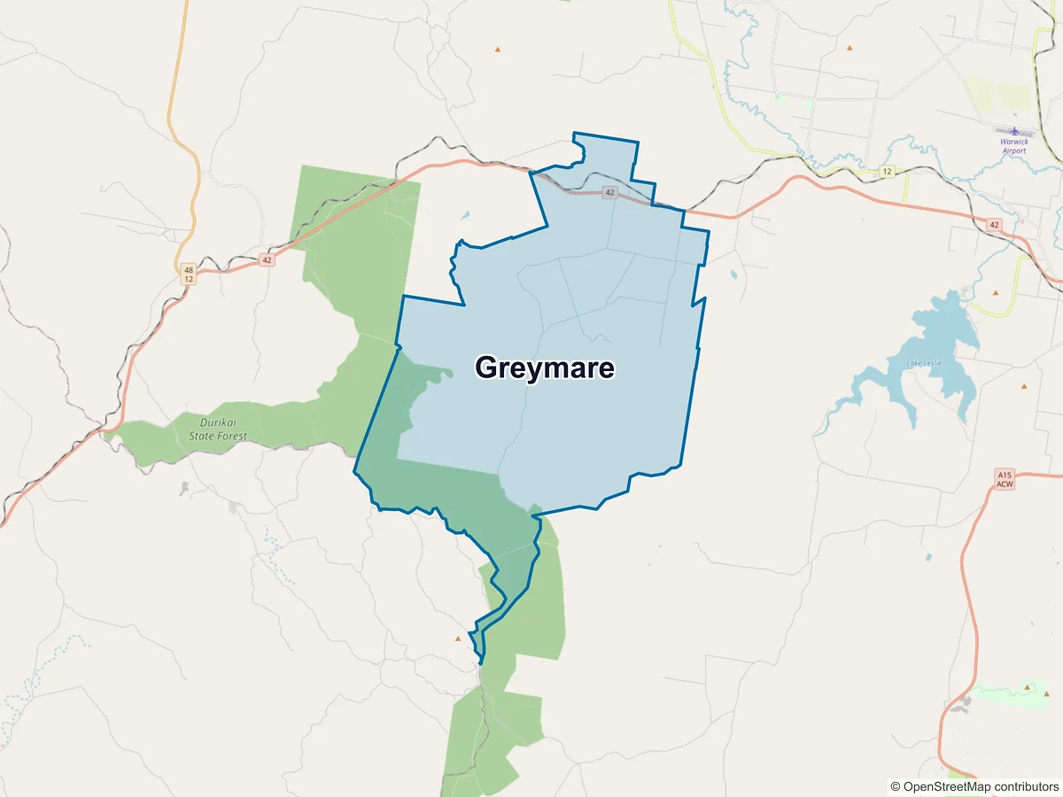 Map of Greymare, QLD, Australia