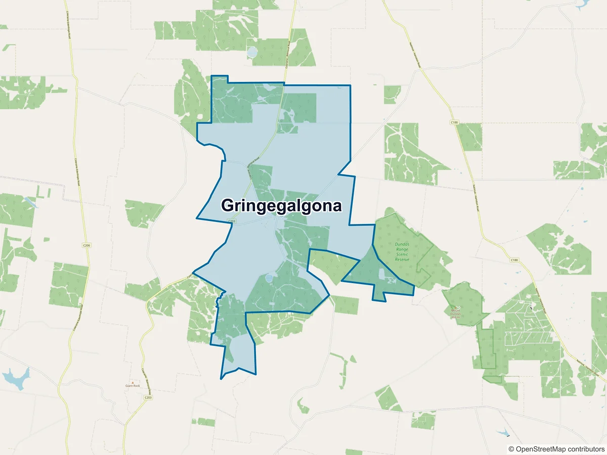 Map of Gringegalgona, VIC, Australia