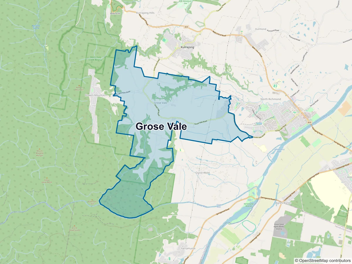 Map of Grose Vale, NSW, Australia
