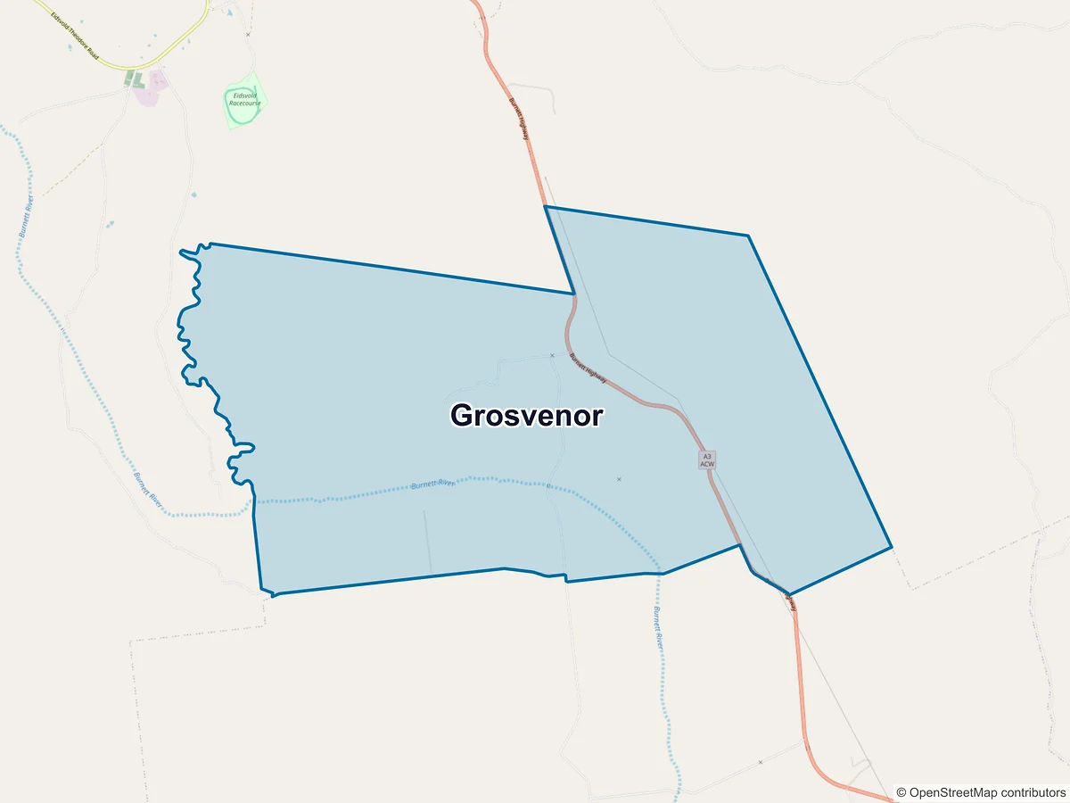Map of Grosvenor, QLD, Australia