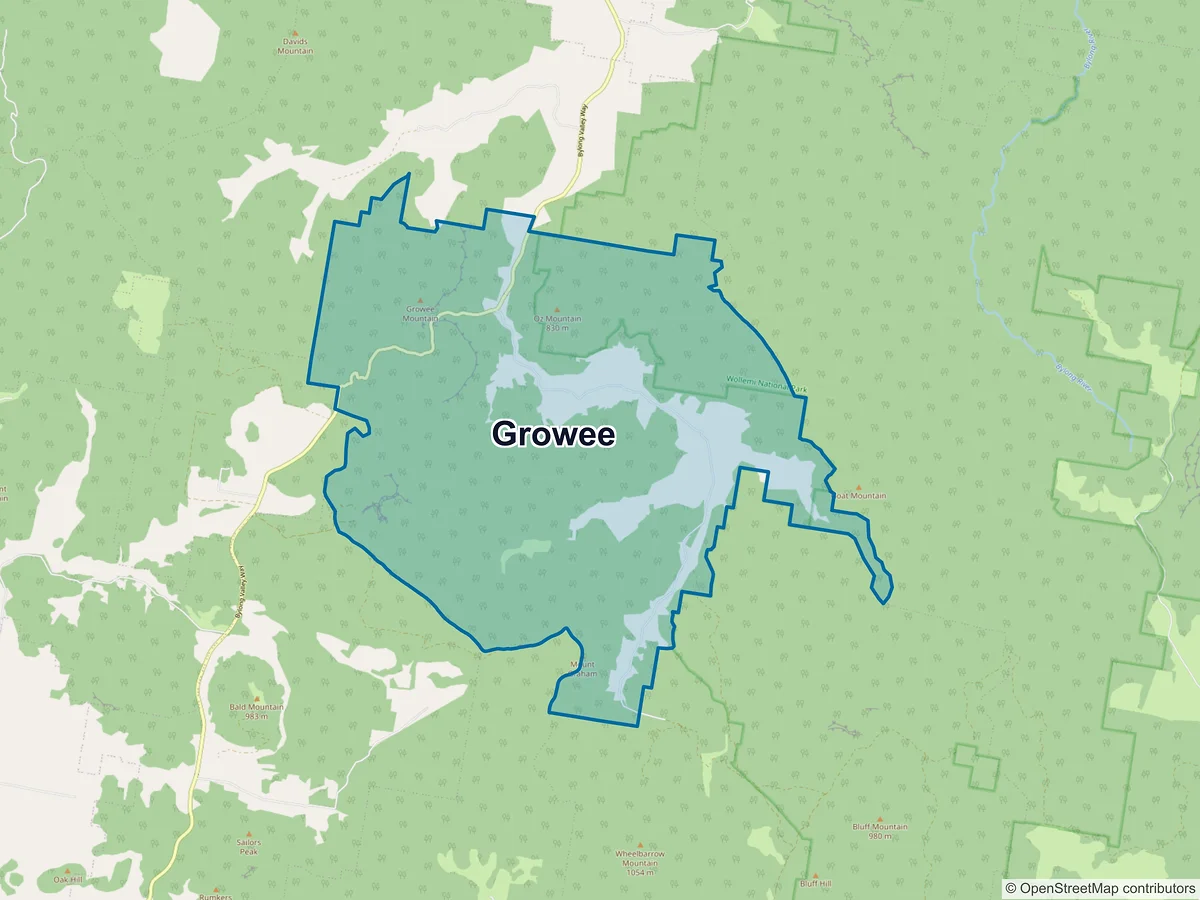 Map of Growee, NSW, Australia