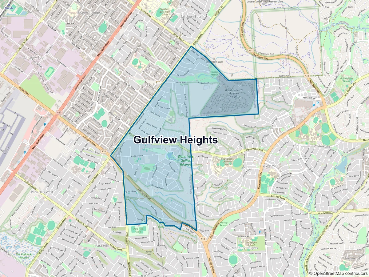 Map of Gulfview Heights, SA, Australia