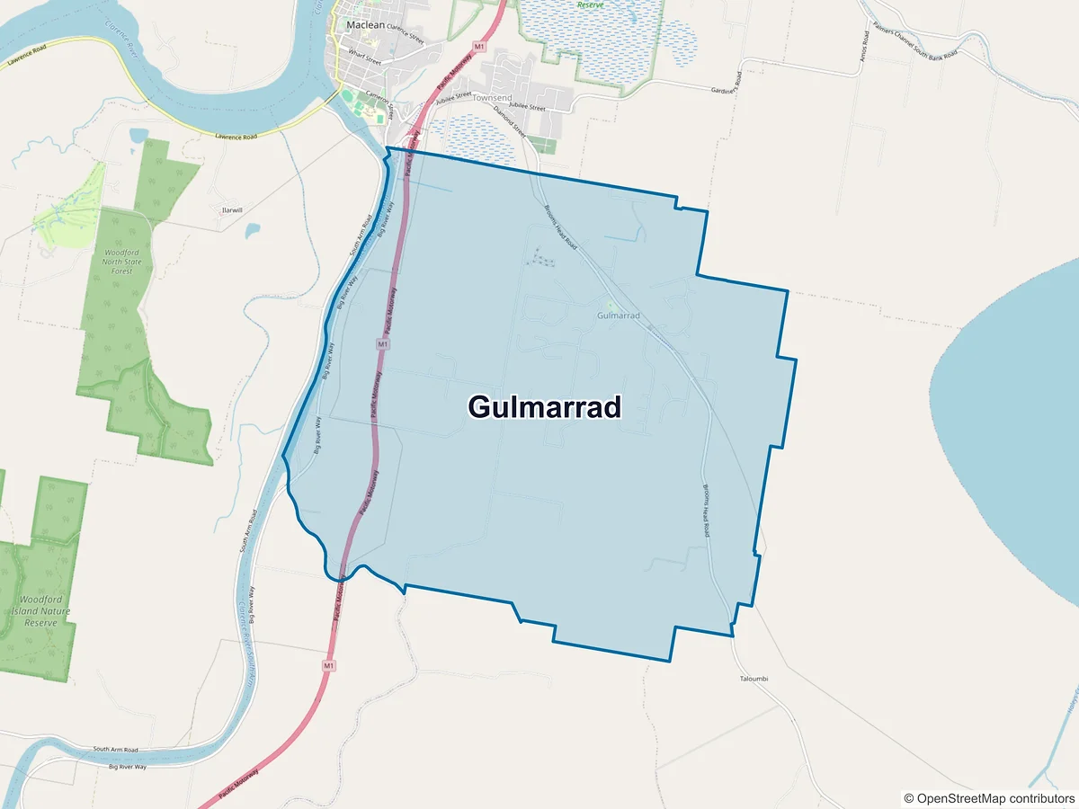 Map of Gulmarrad, NSW, Australia