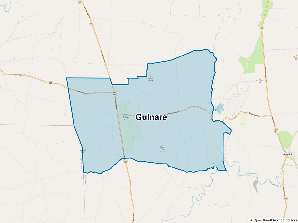 Map of Gulnare, SA, Australia
