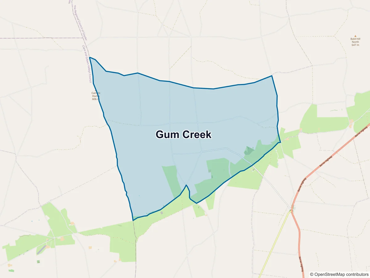 Map of Gum Creek, SA, Australia