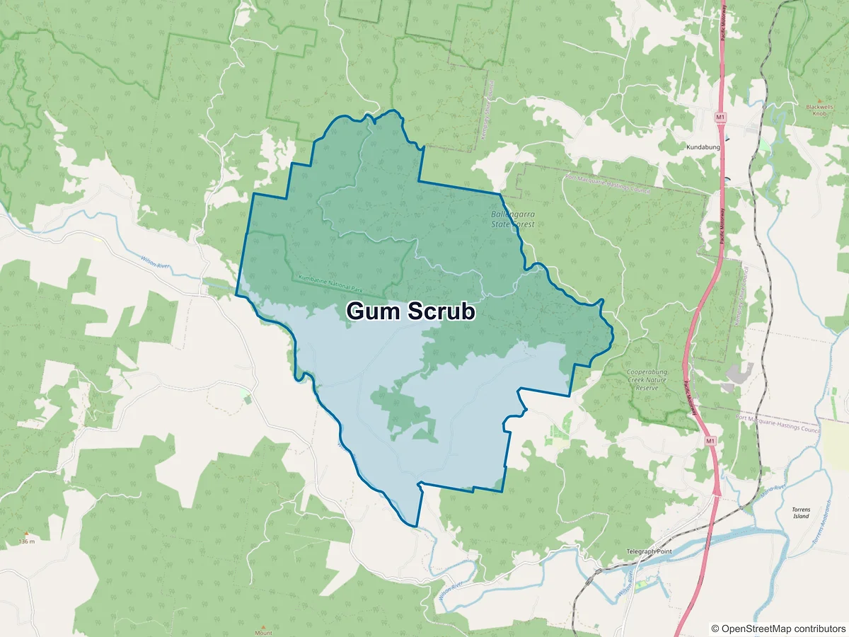 Map of Gum Scrub, NSW, Australia