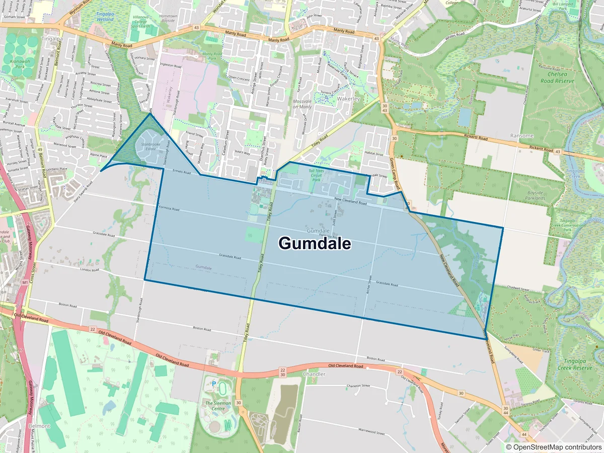 Map of Gumdale, QLD, Australia
