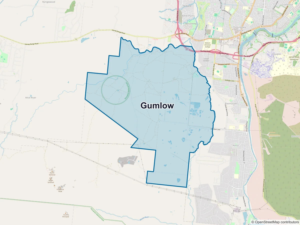 Map of Gumlow, QLD, Australia
