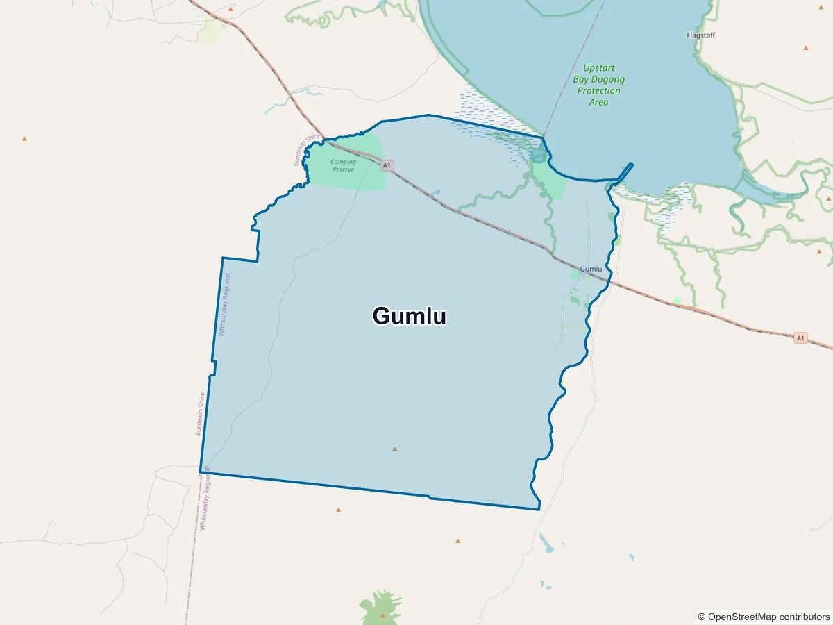 Map of Gumlu, QLD, Australia