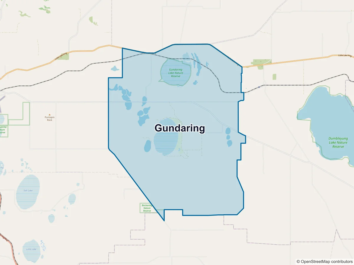 Map of Gundaring, WA, Australia