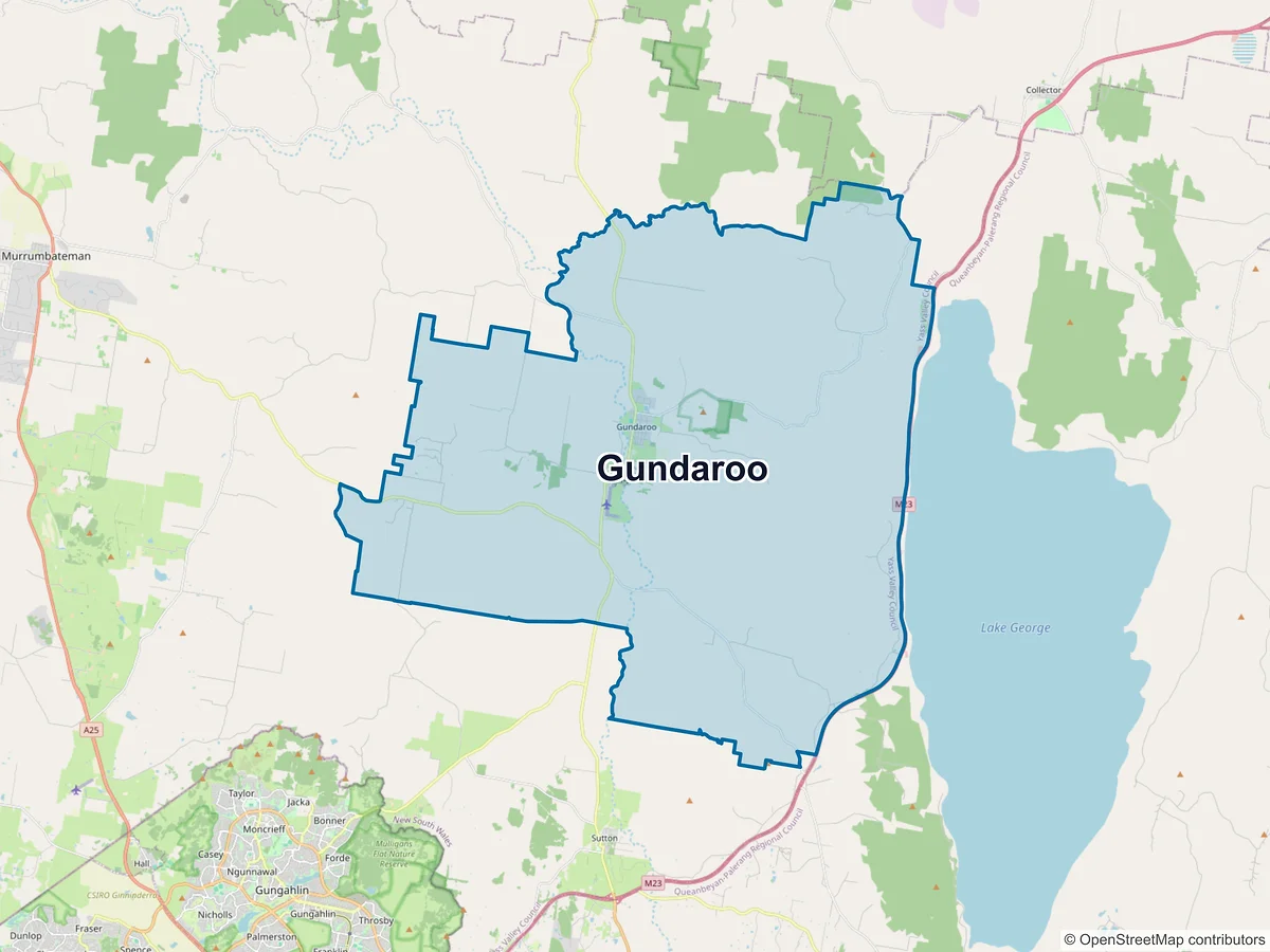Map of Gundaroo, NSW, Australia