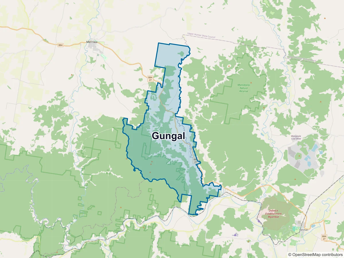 Map of Gungal, NSW, Australia