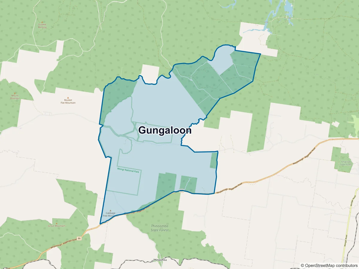 Map of Gungaloon, QLD, Australia