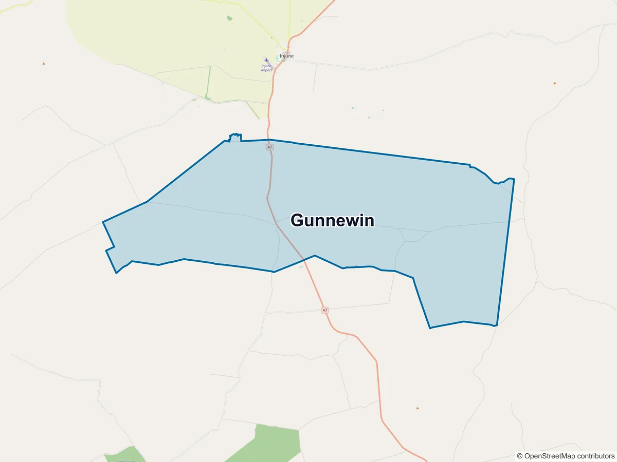 Map of Gunnewin, QLD, Australia