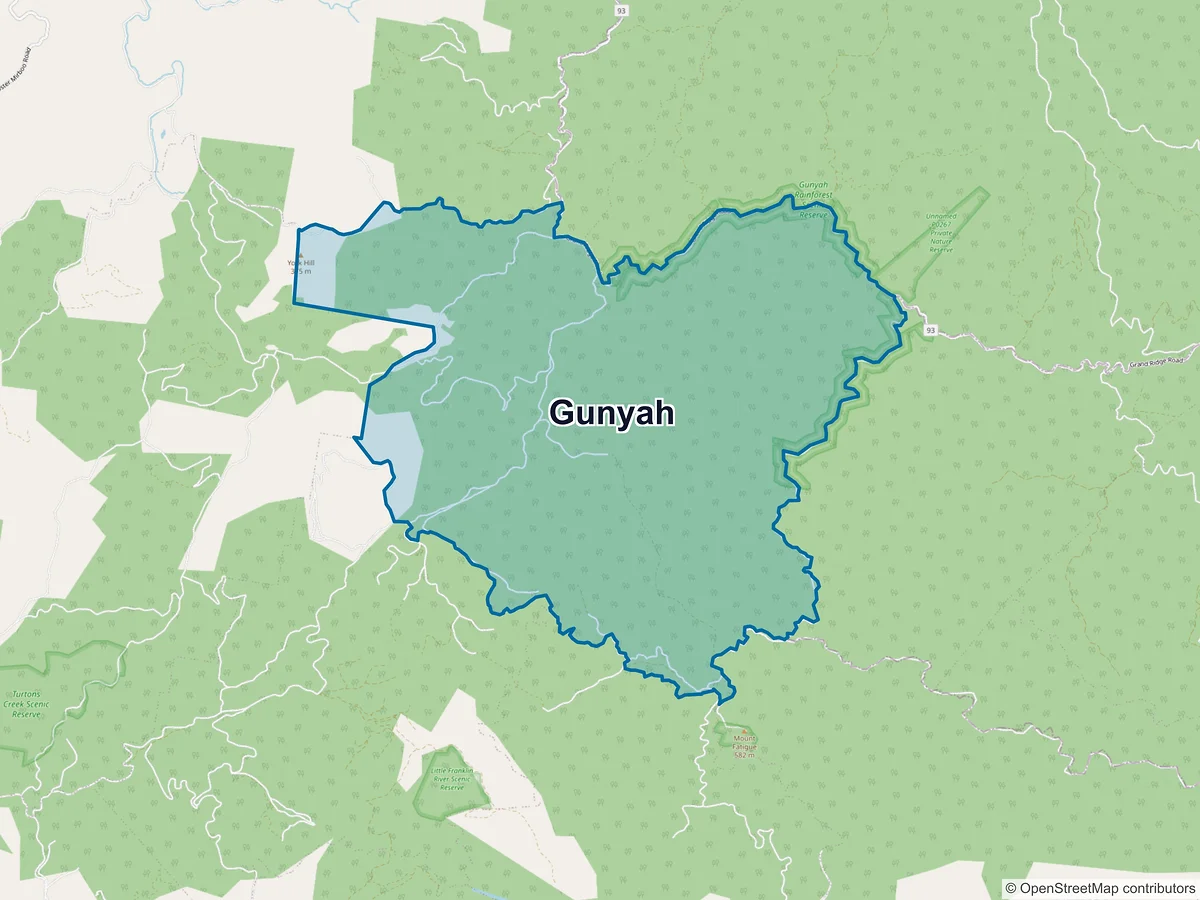 Map of Gunyah, VIC, Australia