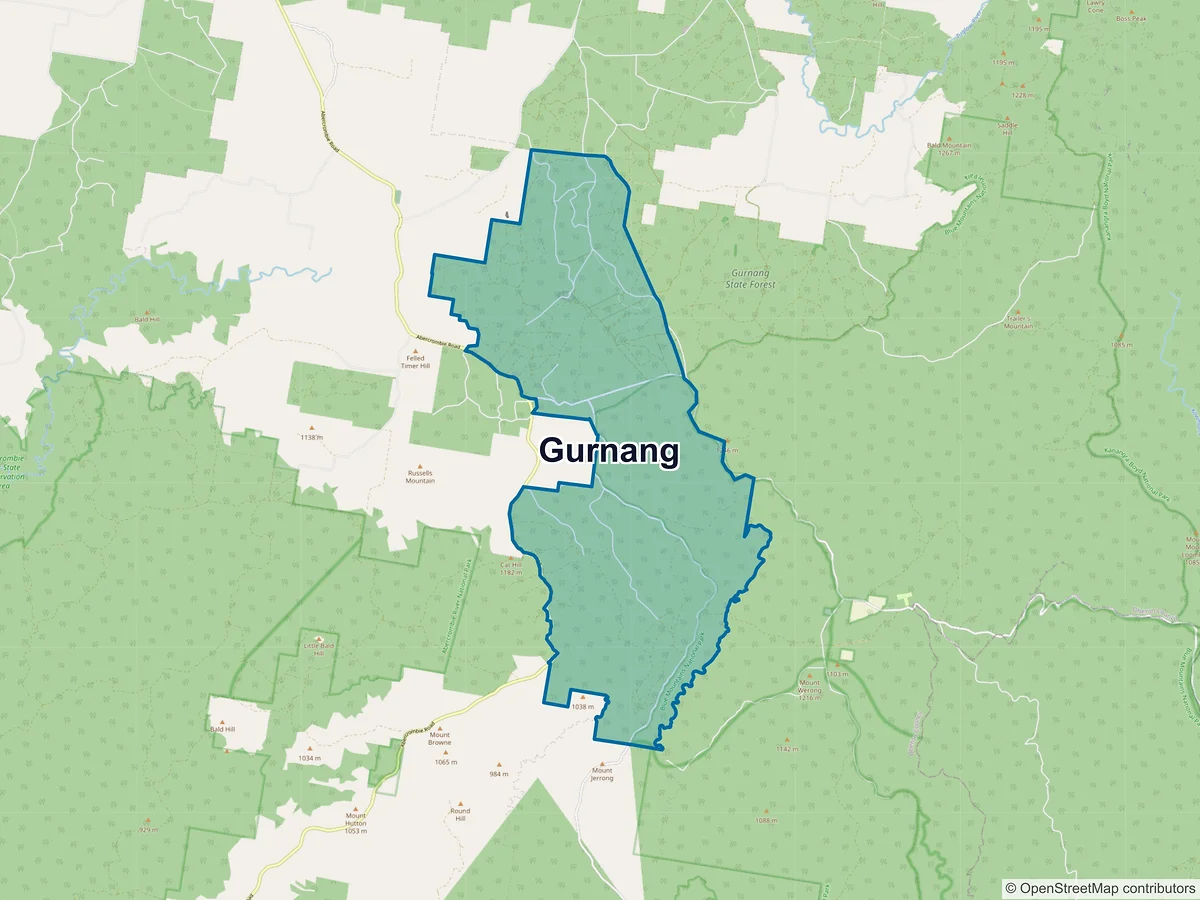 Map of Gurnang, NSW, Australia