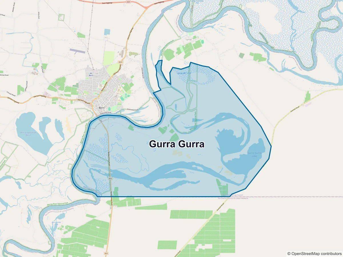 Map of Gurra Gurra, SA, Australia