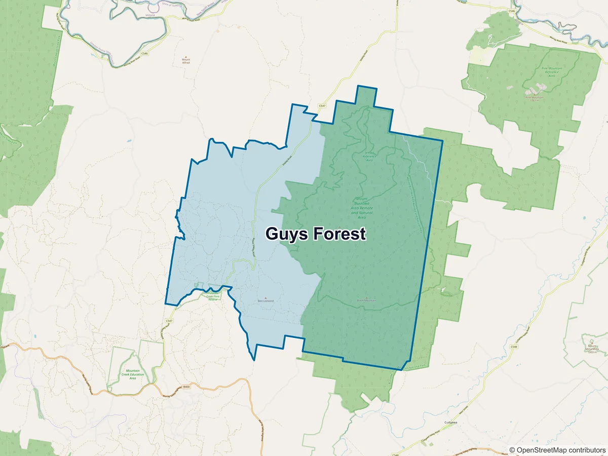 Map of Guys Forest, VIC, Australia