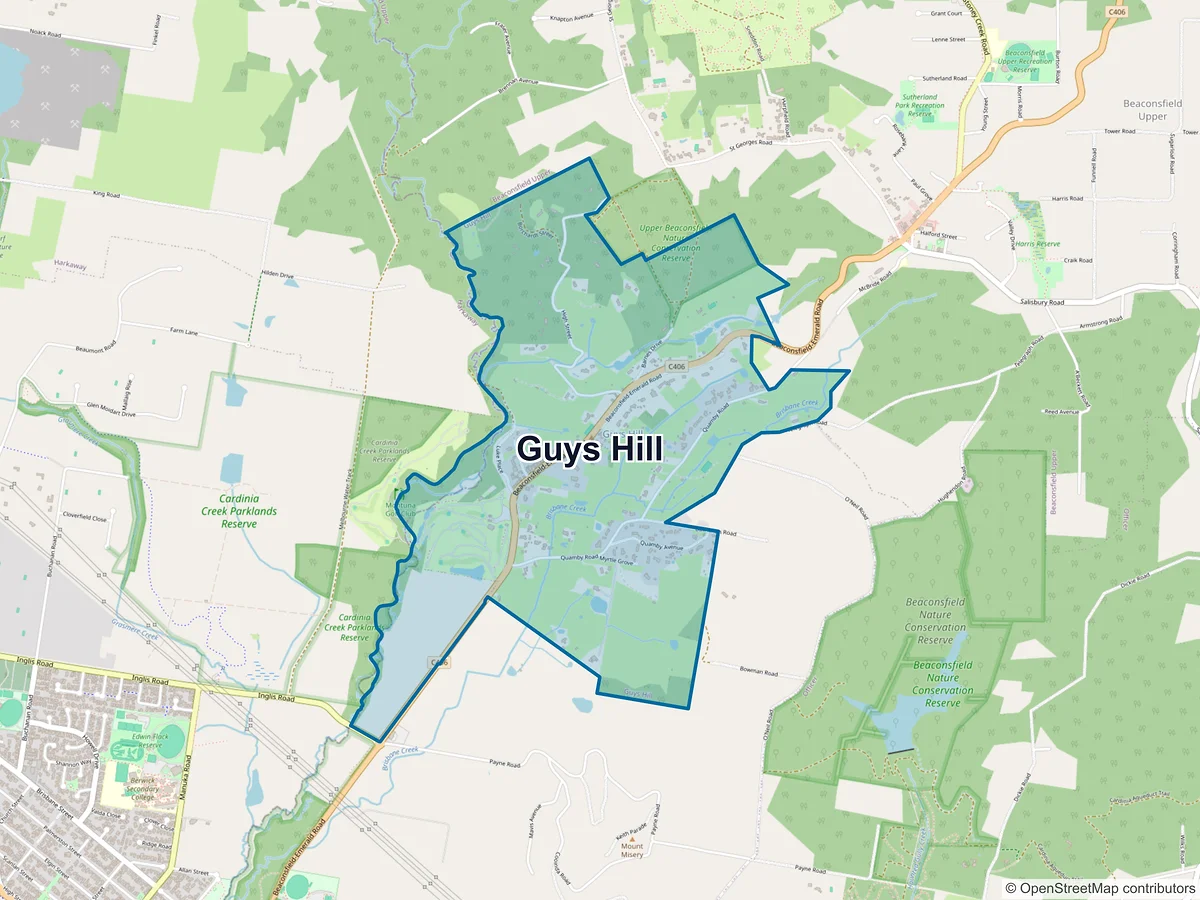 Map of Guys Hill, VIC, Australia