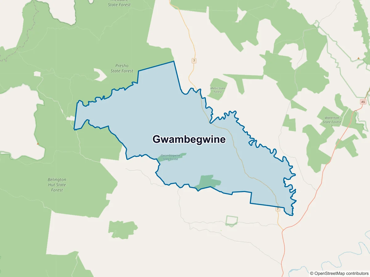 Map of Gwambegwine, QLD, Australia