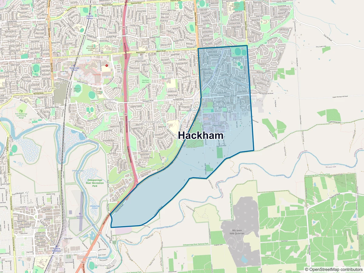 Map of Hackham, SA, Australia