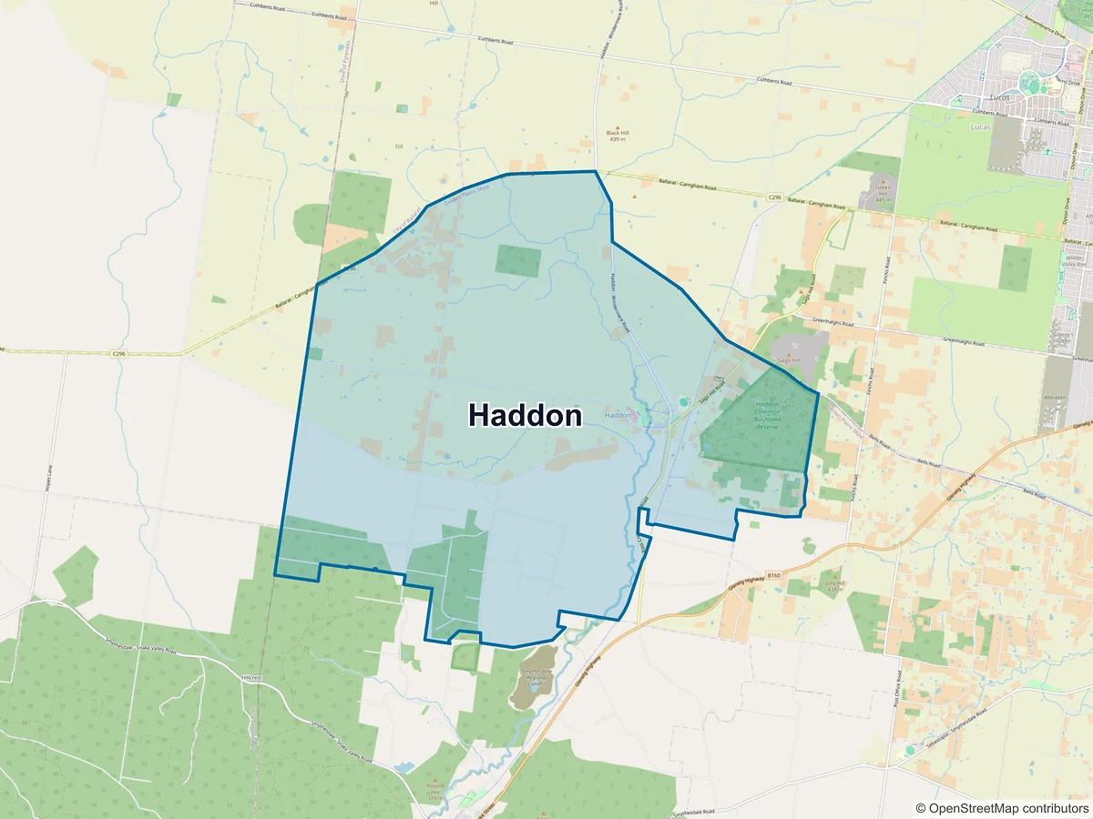 Map of Haddon, VIC, Australia