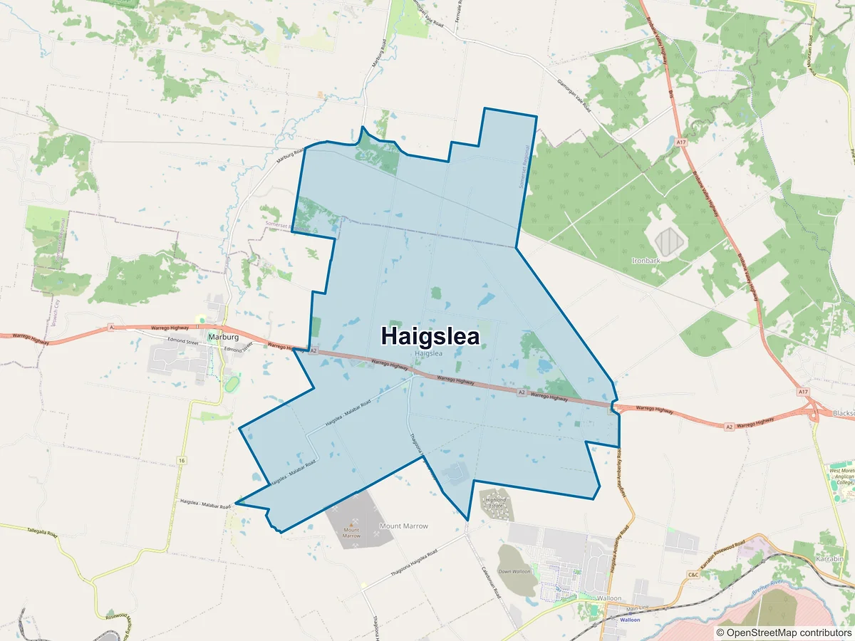 Map of Haigslea, QLD, Australia