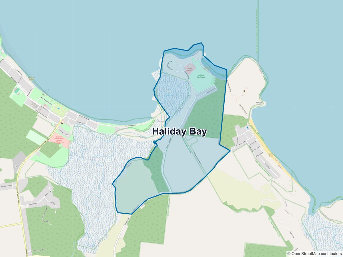 Map of Haliday Bay, QLD, Australia