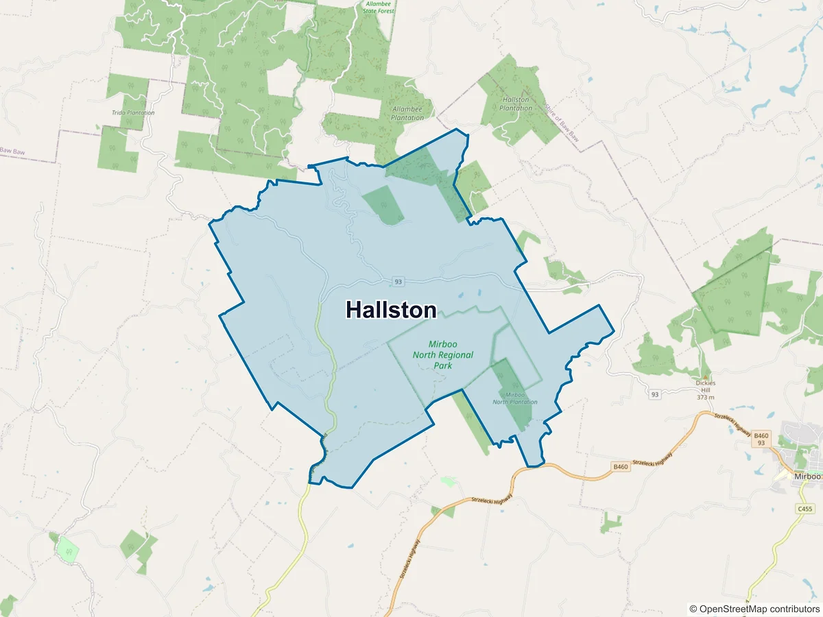 Map of Hallston, VIC, Australia