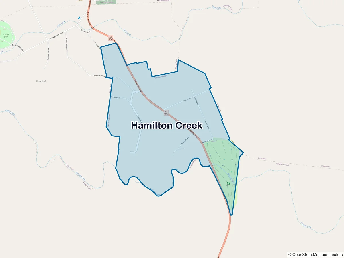 Map of Hamilton Creek, QLD, Australia