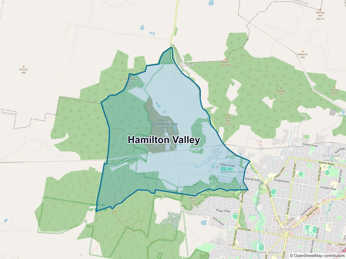 Map of Hamilton Valley, NSW, Australia