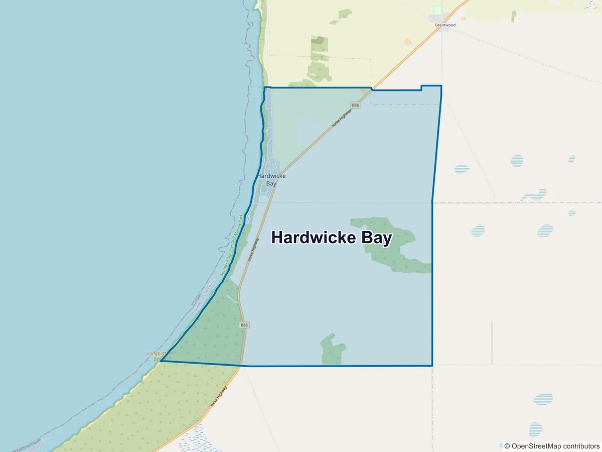 Map of Hardwicke Bay, SA, Australia