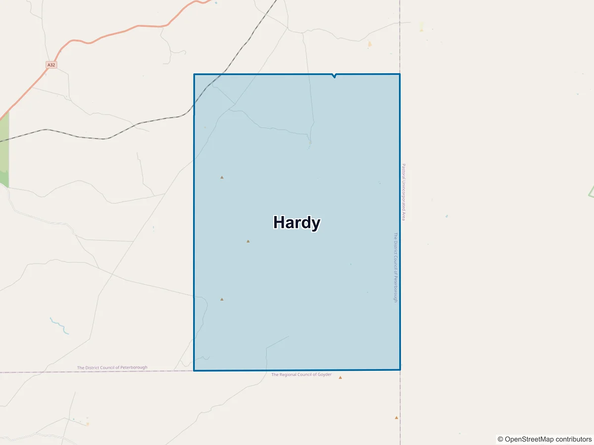 Map of Hardy, SA, Australia
