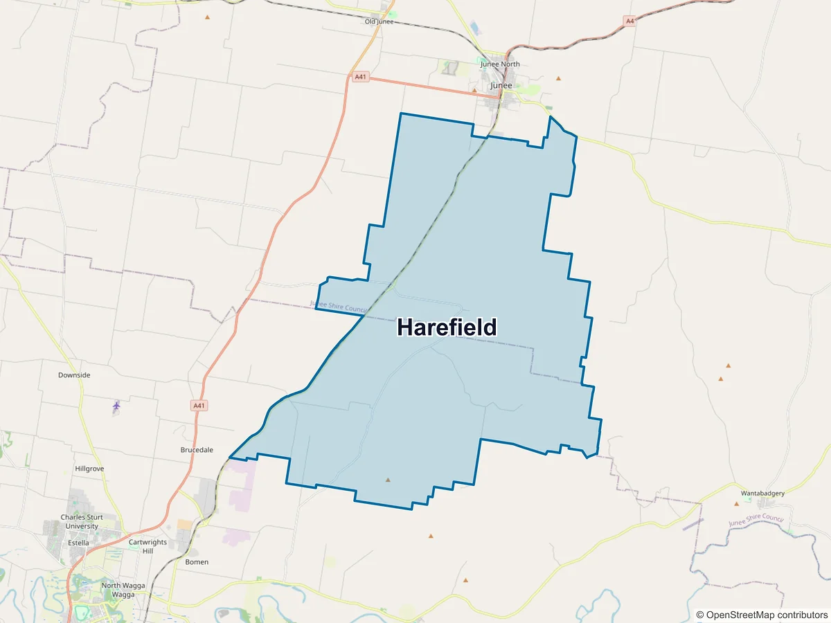 Map of Harefield, NSW, Australia
