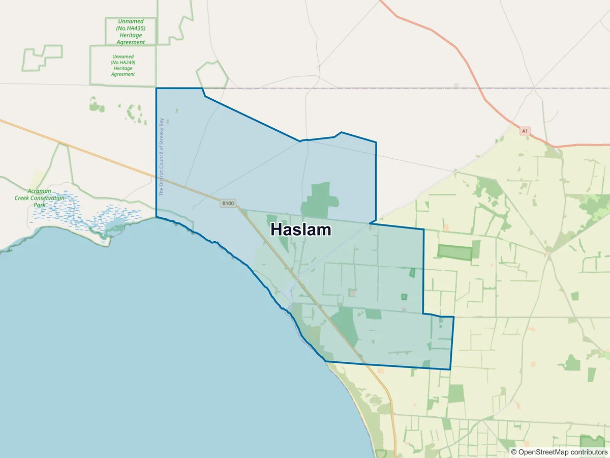 Map of Haslam, SA, Australia