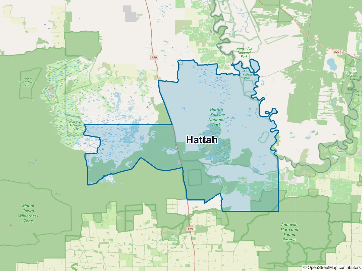 Map of Hattah, VIC, Australia