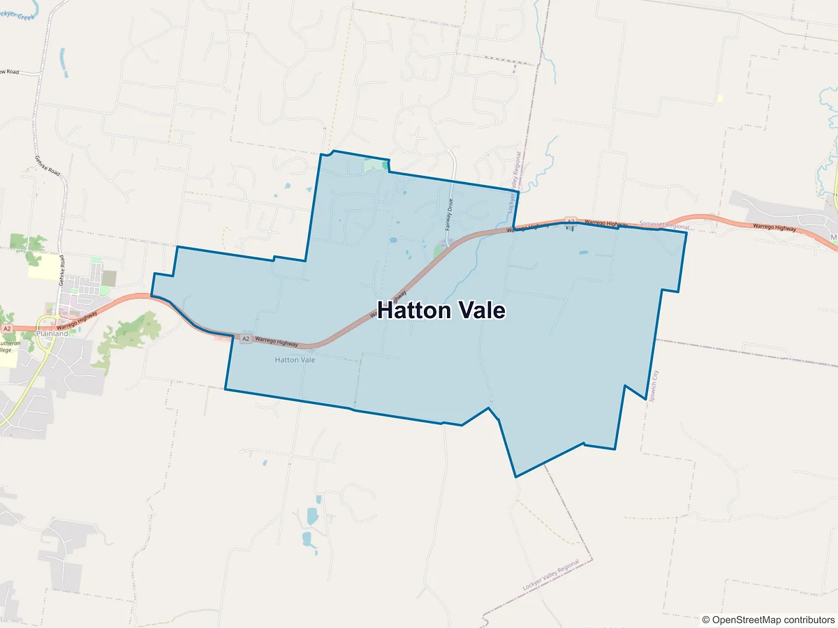Map of Hatton Vale, QLD, Australia