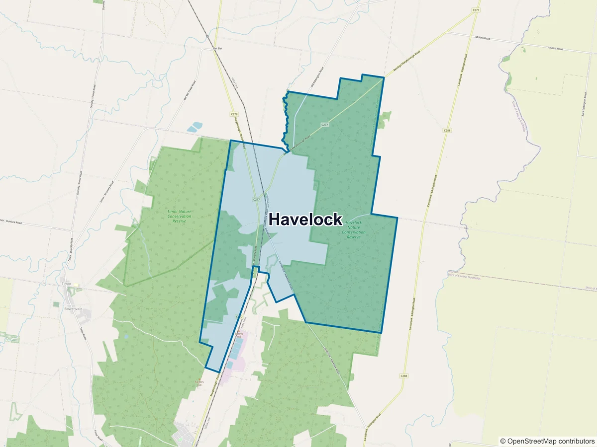 Map of Havelock, VIC, Australia