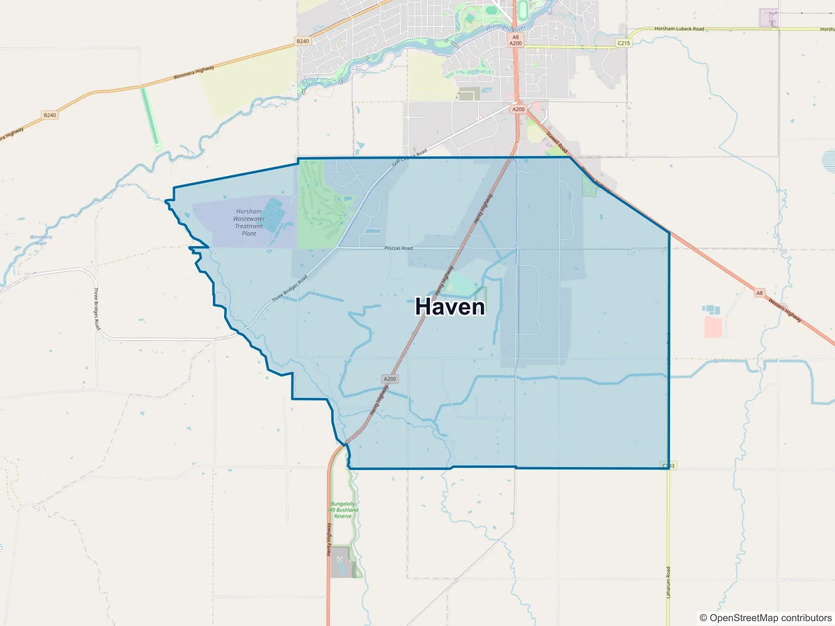 Map of Haven, VIC, Australia
