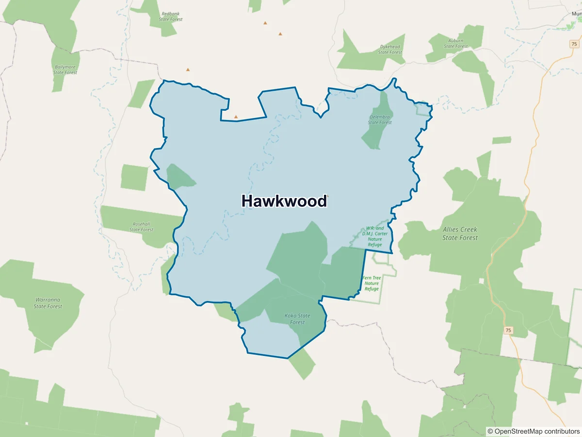 Map of Hawkwood, QLD, Australia