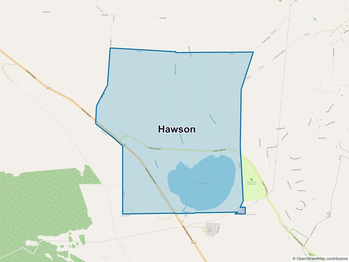 Map of Hawson, SA, Australia