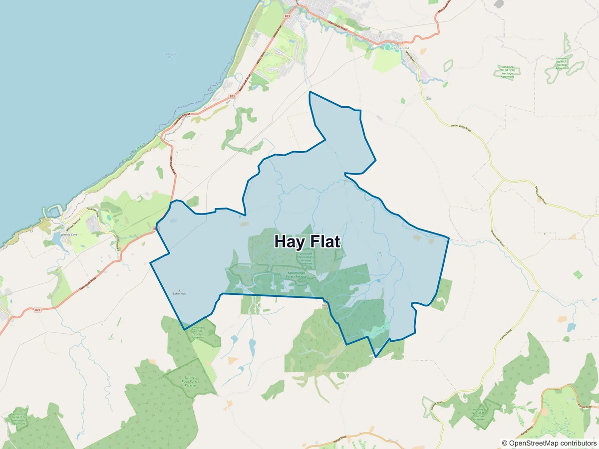 Map of Hay Flat, SA, Australia