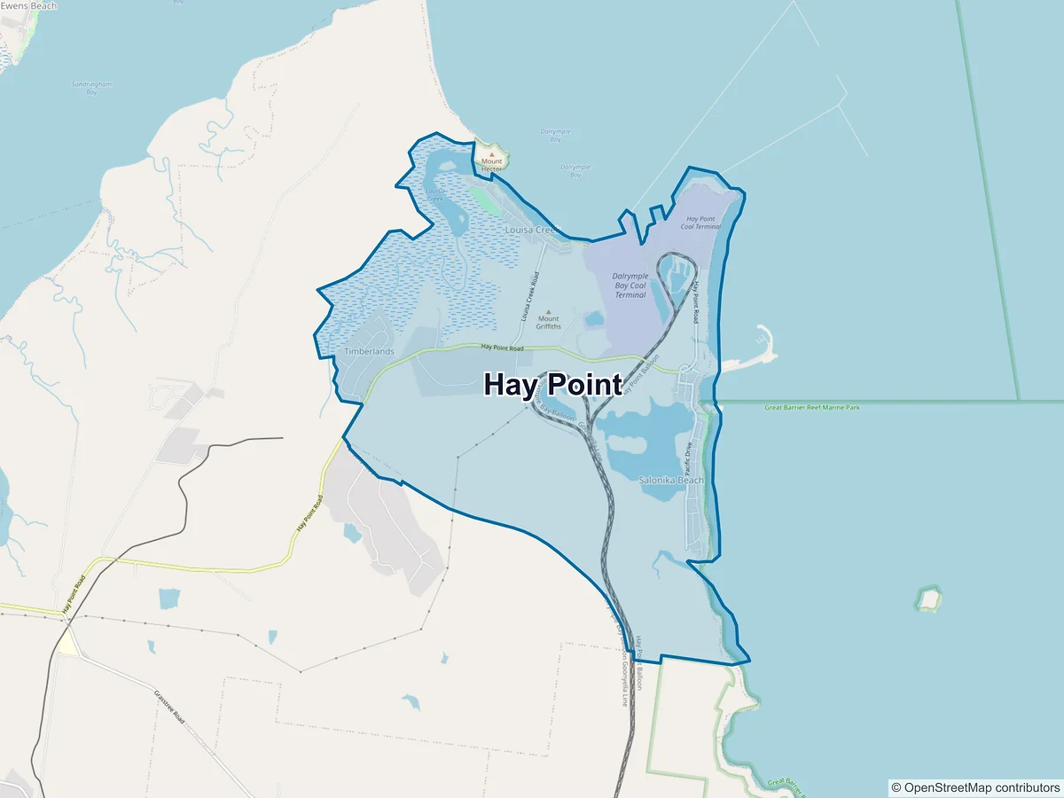 Map of Hay Point, QLD, Australia