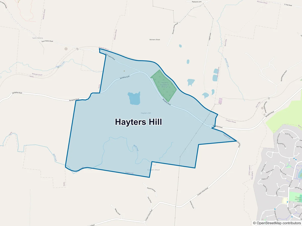Map of Hayters Hill, NSW, Australia