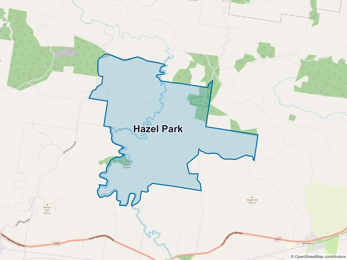 Map of Hazel Park, VIC, Australia