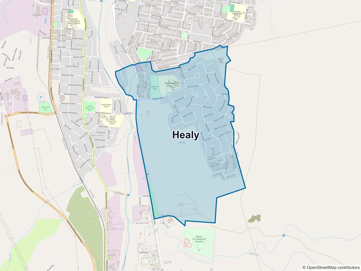 Map of Healy, QLD, Australia