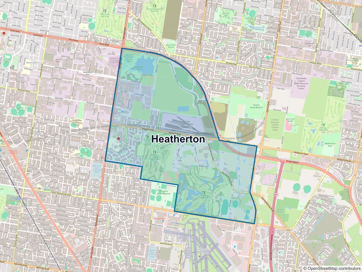 Map of Heatherton, VIC, Australia