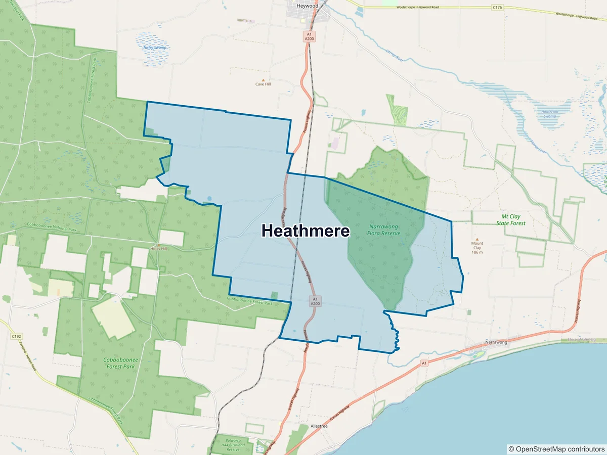 Map of Heathmere, VIC, Australia